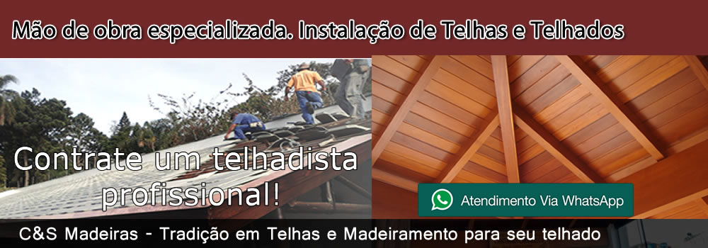 Telhadista em   / Bragança Paulista - Mão de obra especializada, Instalação de Telhas